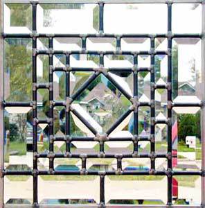 all beveled leaded glass window