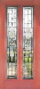 leaded glass door