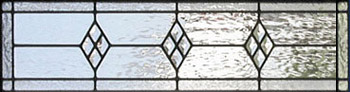 Custom leaded glass diamonds transom window