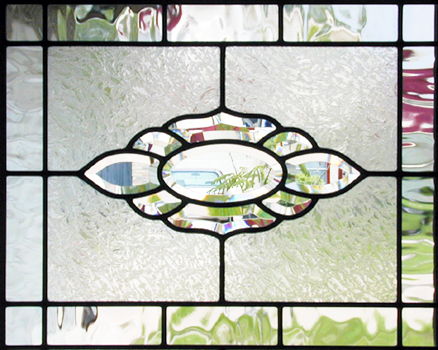 large custom leaded glass HG08PNL bevel window