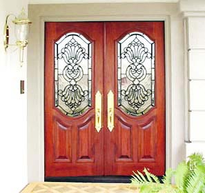 leaded glass entry