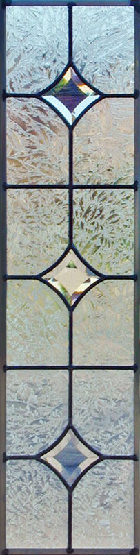 3 stars custom leaded glass sidelight window