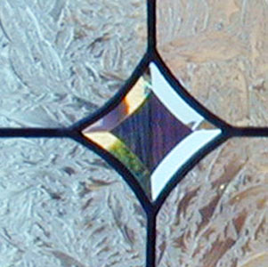 3 stars custom leaded glass sidelight window