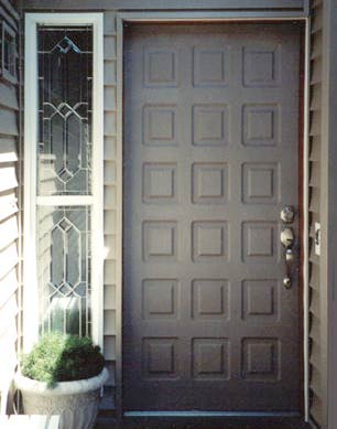 leaded glass beveled entry