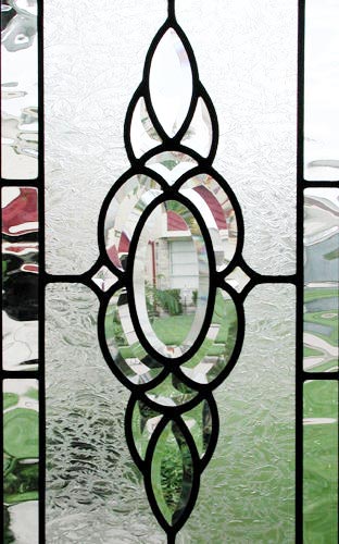 HG12V custom leaded glass bevel window