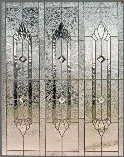 large leaded glass privacy window custom glass design