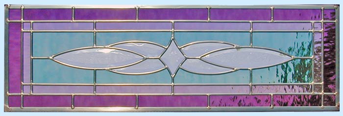 Custom horizontal leaded glass transom window