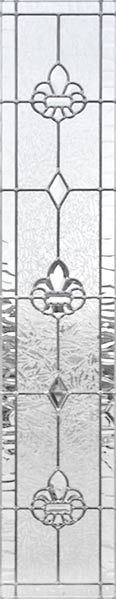 Fleur de Lis leaded glass sidelight window