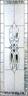 Custom leaded glass bevel sidelight window