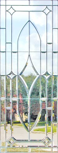 CHBD8L all-beveled leaded glass door window