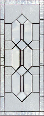 Custom leaded glass bevel door window