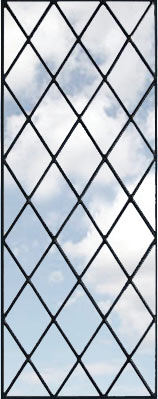 leaded glass diamonds window custom glass design