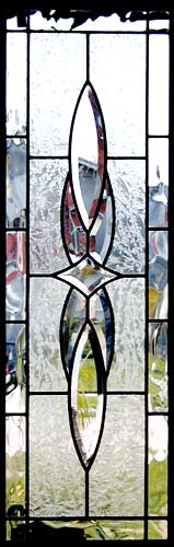 Custom leaded glass bevel sidelight window