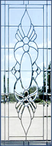 P12P leaded glass bevel door window