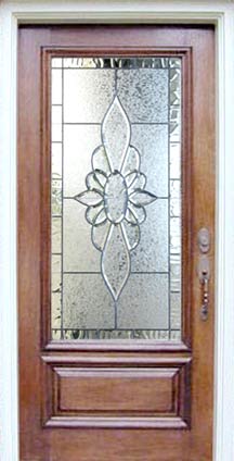 leaded glass door