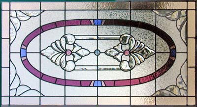 Custom stained and leaded glass Victorian style window