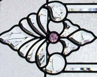 Custom stained and leaded glass Victorian style window