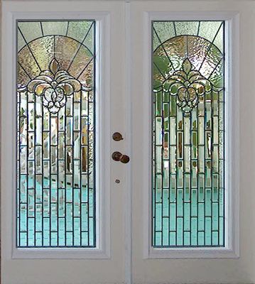 leaded glass entry