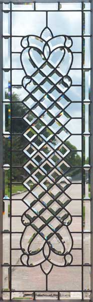 Custom leaded glass beveled sidelight window