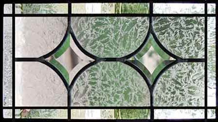 beveled glass stars leaded glass horizontal window