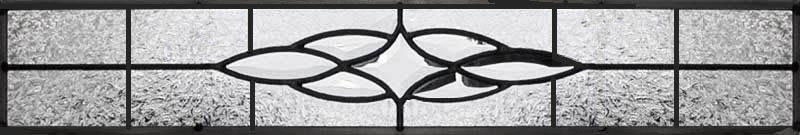 Custom leaded glass transom window