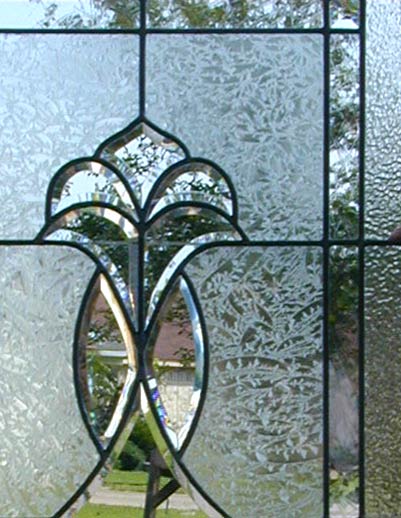 leaded glass beveled custom glass design