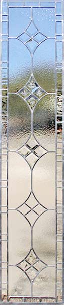 Custom leaded bevel glass sidelight window