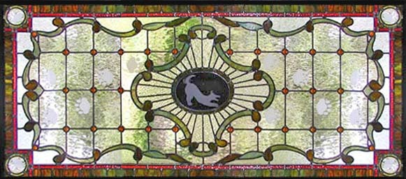 stained and leaded glass window