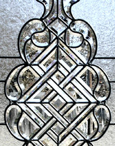 CH690B leaded glass bevel set closeup